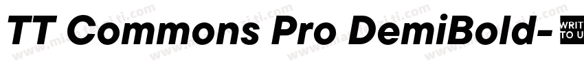 TT Commons Pro DemiBold字体转换